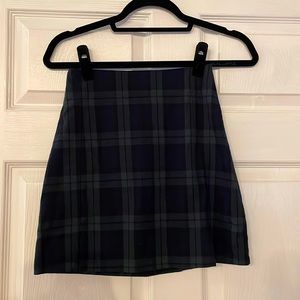 Plaid A-line Mini Skirt